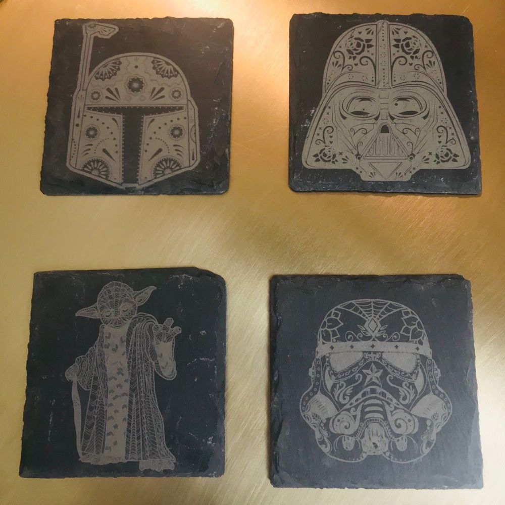 Star Wars custom slate drink coasters